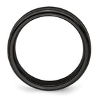 Edward Mirell Titanium Black Ti with Grooves 6mm Band