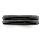 Edward Mirell Titanium Black Ti with Grooves 6mm Band