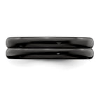 Edward Mirell Titanium Black Ti with Grooves 6mm Band