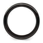 Edward Mirell Titanium Black Ti Polished Concave 9mm Band