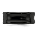 Edward Mirell Titanium Black Ti Polished Concave 9mm Band