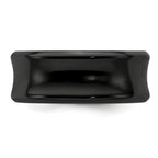 Edward Mirell Titanium Black Ti Polished Concave 9mm Band