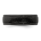 Edward Mirell Titanium Black Ti Hammered 7mm Band