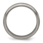 Edward Mirell Titanium Brushed & Polished Beveled 6mm Band