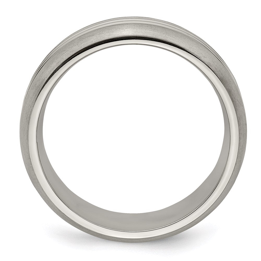 Edward Mirell Titanium Polished Triple Grooved 7mm Band