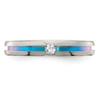 Edward Mirell Titanium White Sapphire Multicolored Anodized 4mm Band