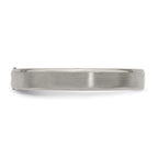 Edward Mirell Titanium Tension-set Square Rhodolite Garnet Brushed 4mm Band