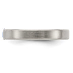 Edward Mirell Titanium Brushed Sapphire 4mm Band