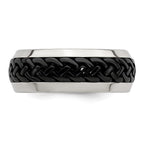 Edward Mirell Stainless Steel & Black Ti Casted 9mm Band