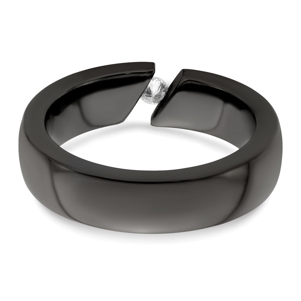 Edward Mirell Black Ti .10ct Diamond 6mm Band