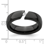 Edward Mirell Black Ti .10ct Diamond 6mm Band