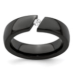 Edward Mirell Black Ti .10ct Diamond 6mm Band