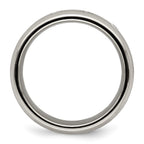 Edward Mirell Titanium Beveled .09 ct Dia w/Sterling Silver Bezel Band