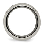 Edward Mirell Stainless Steel and Black Ti Double Cable 10.75mm Band