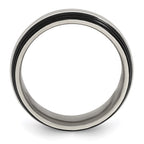 Edward Mirell Black Ti & Stainless Steel Polished 9mm Band