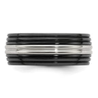Edward Mirell Black Ti & Stainless Steel Polished 9mm Band