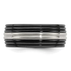 Edward Mirell Black Ti & Stainless Steel Polished 9mm Band