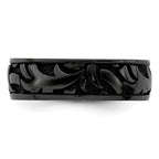 Edward Mirell Black Ti Casted Design 7mm Band