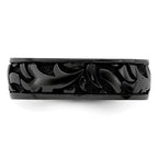 Edward Mirell Black Ti Casted Design 7mm Band