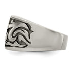 Edward Mirell Titanium Casted Design Signet Ring