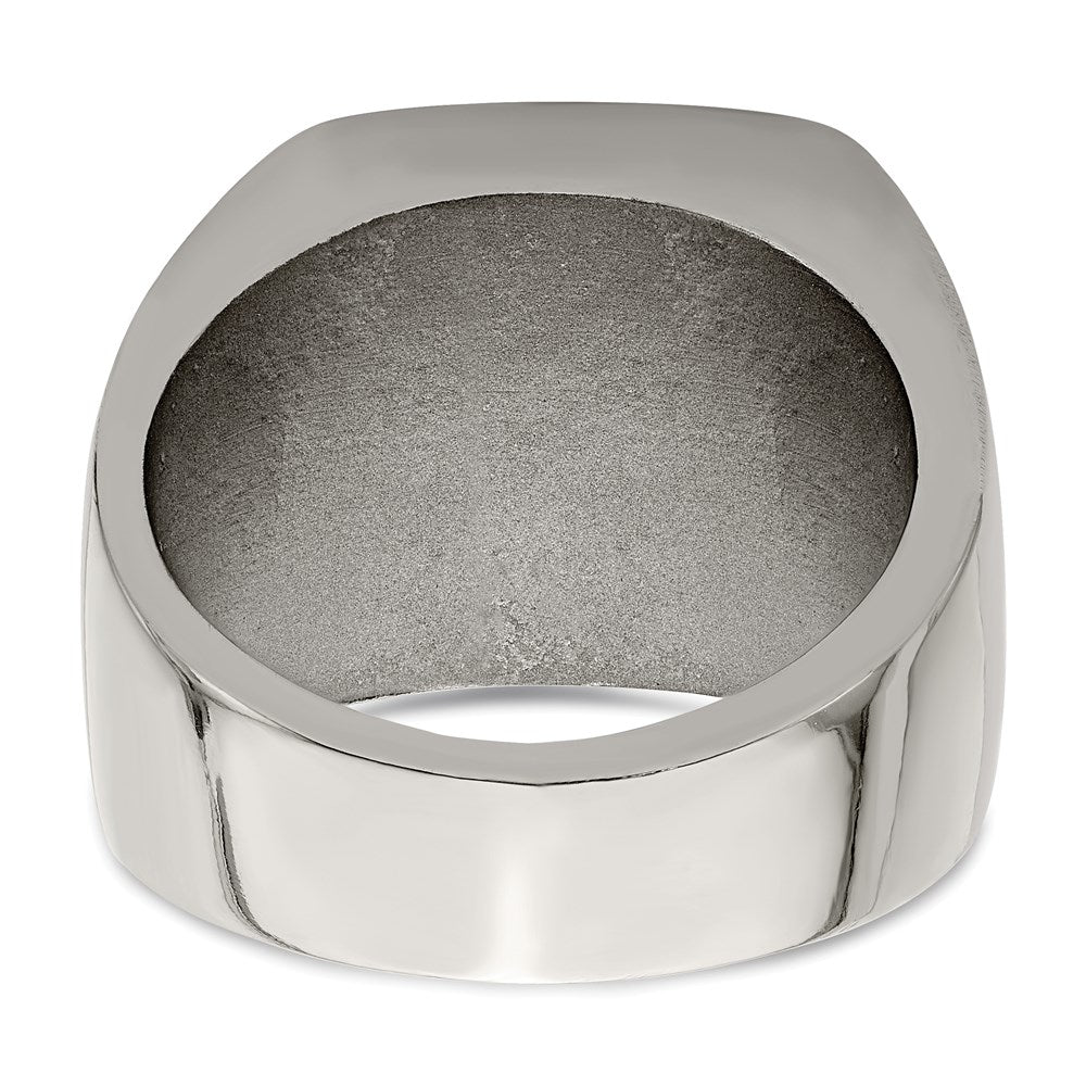Edward Mirell Titanium Casted Design Signet Ring