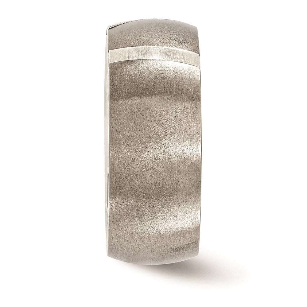 Edward Mirell Titanium & Sterling Silver .10ctw Diamond Ring