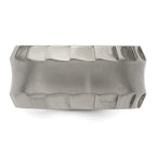 Edward Mirell Titanium Faceted Edge Brushed/Polished 12mm Concave Band
