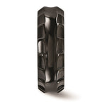 Edward Mirell Black Ti Polished Faceted Edges 8mm Ring