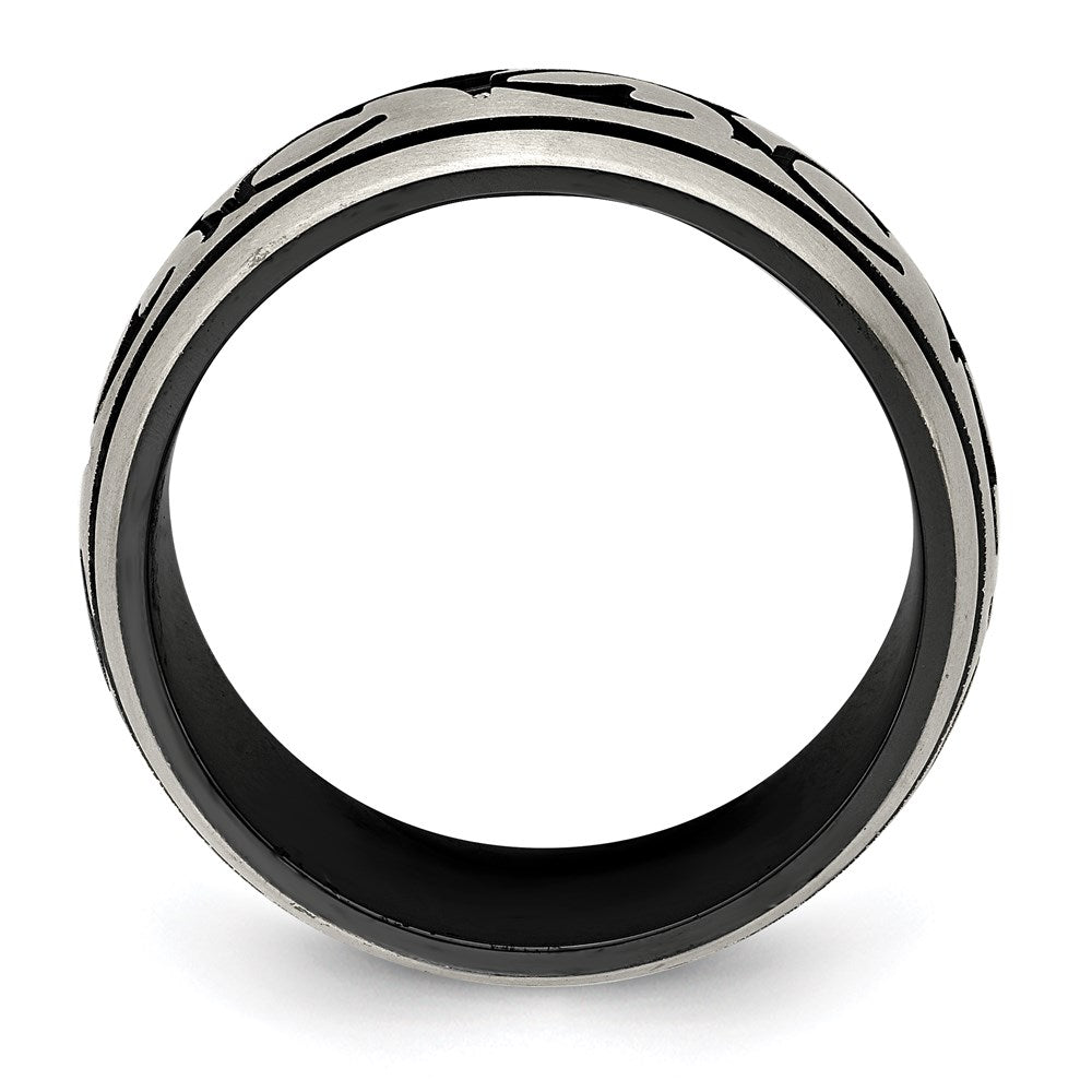 Edward Mirell Black Titanium Brushed 10mm Band