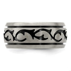 Edward Mirell Black Titanium Brushed 10mm Band