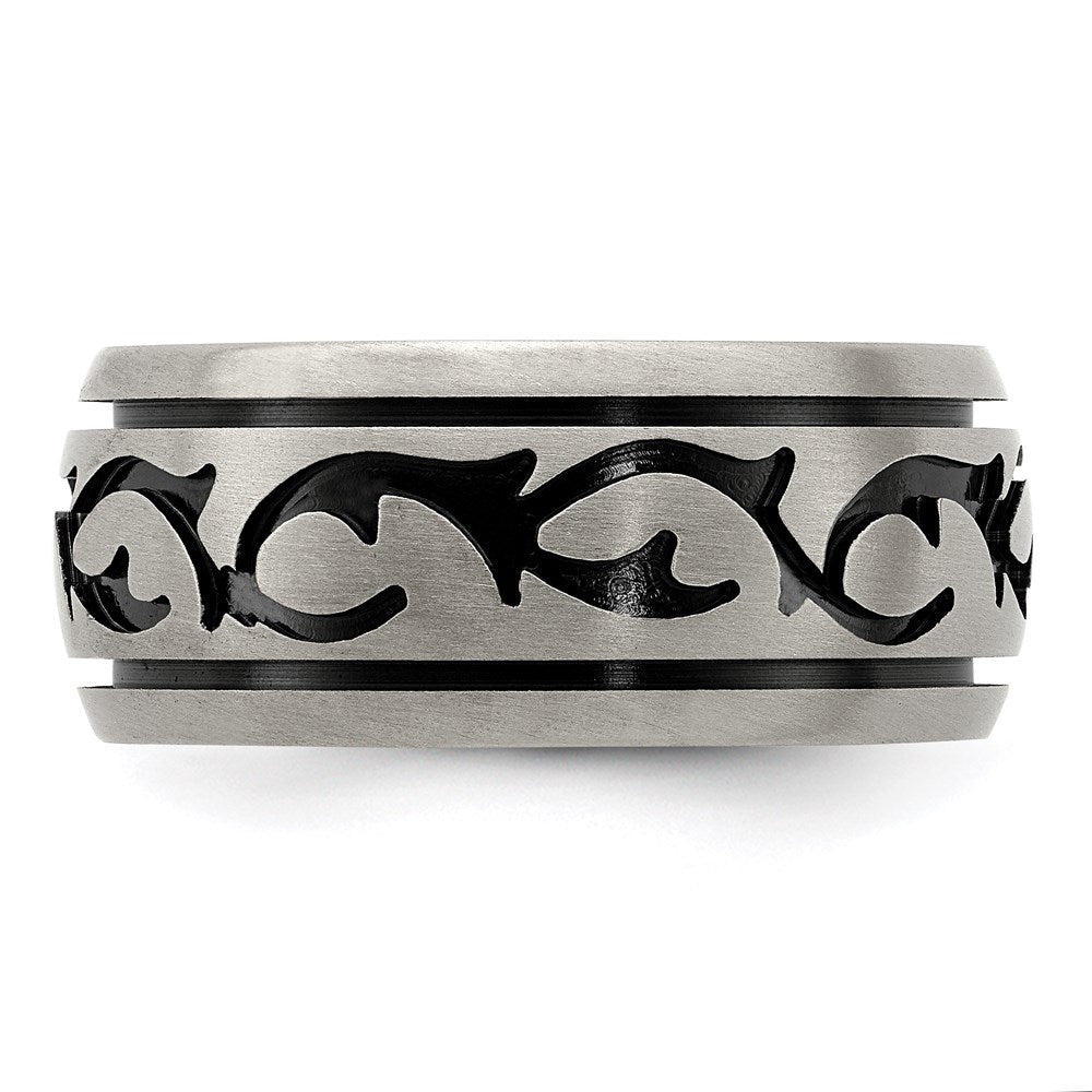 Edward Mirell Black Titanium Brushed 10mm Band