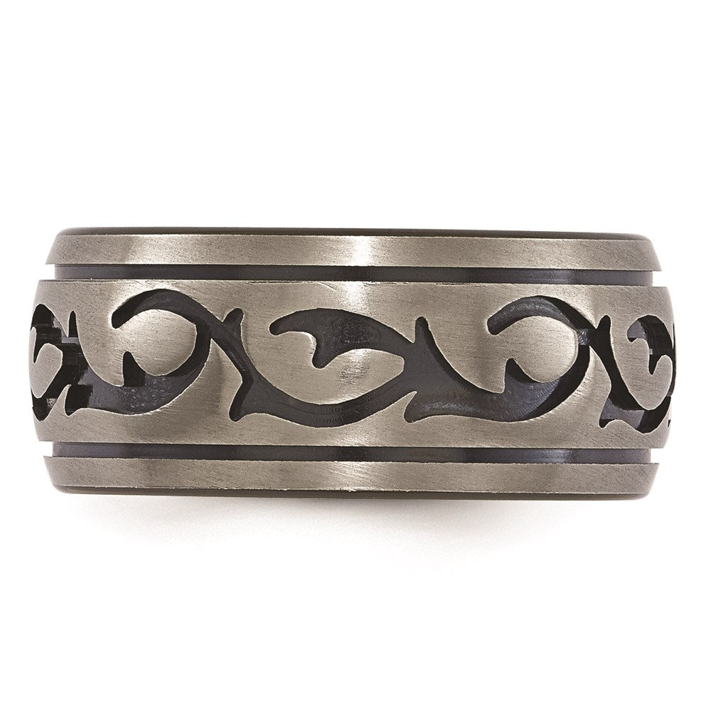 Edward Mirell Black Titanium Brushed 10mm Band
