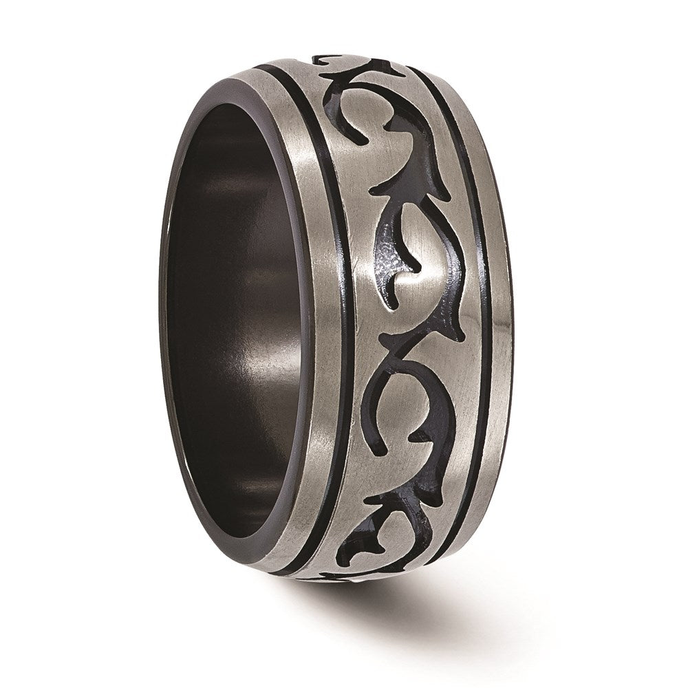 Edward Mirell Black Titanium Brushed 10mm Band