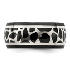 Edward Mirell Black Ti & Sterling Silver Polished Cobblestone Ring