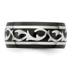 Edward Mirell Black Ti & Sterling Silver Polished Thorn Ring