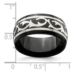 Edward Mirell Black Ti & Sterling Silver Polished Thorn Ring