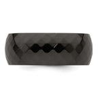 Edward Mirell Black Ti Polished Faceted 9mm Band