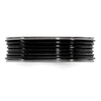 Edward Mirell Black Ti Polished Grooved Concave Ring