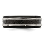 Edward Mirell 8mm Blk Ti Stepped Press Fit w/ Black Carbon Fiber Insert Ban
