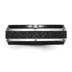 Edward Mirell 8mm Blk Ti Stepped Press Fit w/ Black Carbon Fiber Insert Ban