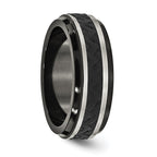 Edward Mirell 8mm Blk Ti Stepped Press Fit w/ Black Carbon Fiber Insert Ban