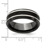 Edward Mirell 8mm Blk Ti Stepped Press Fit w/ Black Carbon Fiber Insert Ban