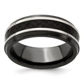 Edward Mirell 8mm Blk Ti Stepped Press Fit w/ Black Carbon Fiber Insert Ban