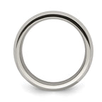 Edward Mirell Stainless Steel Red Carbon Fiber 8mm Band