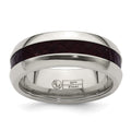 Edward Mirell Stainless Steel Red Carbon Fiber 8mm Band