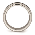Edward Mirell Stainless Steel Black Carbon Fiber 8mm Band