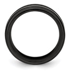 Edward Mirell Black Ti Stepped w/Black Crete Insert 8mm Band