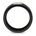 Edward Mirell Black Ti Blue Anodized w/ SS Police Shield Tag 10mm Band