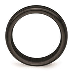 Edward Mirell Black Ti with Blue Anodized Center Stripe Domed 6mm Band