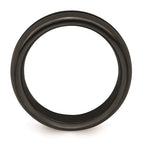 Edward Mirell Black Ti with Blue Anodized Center Stripe Domed 7mm Band